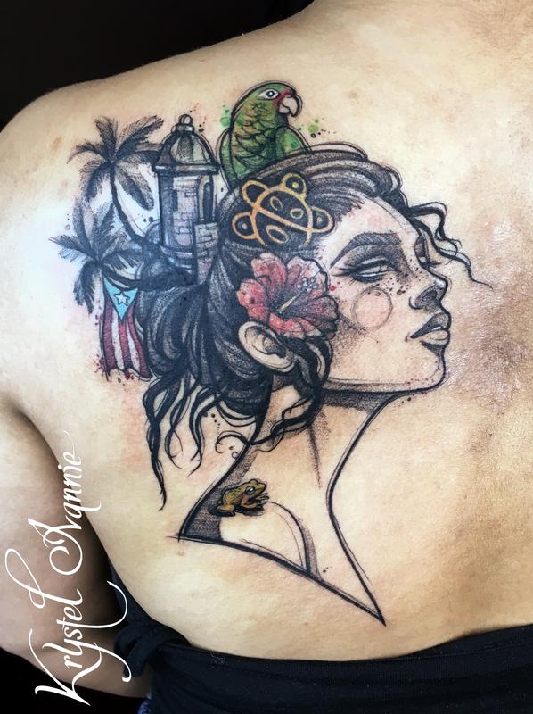 Beautiful Tattoos Representing Puerto Rico  alywoah  LatinoCulture  TattoosBodyArt ModernArt  Vingle Interest Network