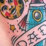 Tattoos - Traditional Space Ship - 109647