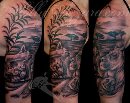 Tattoo uploaded by gnixon  Lion cub and rose  Tattoodo