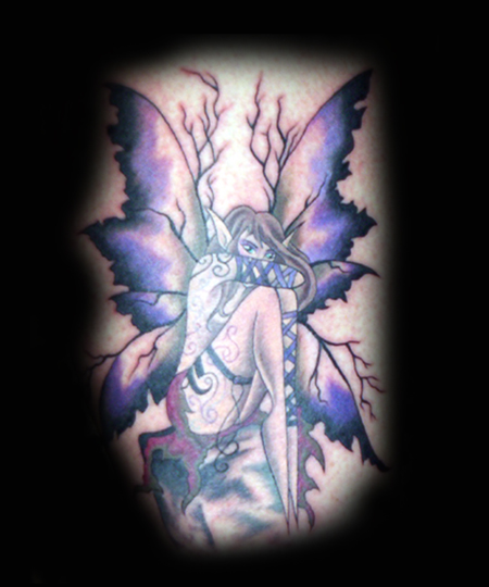 dark fairies and angels tattoos