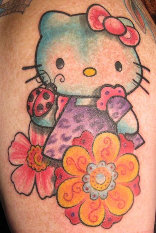 hello kitty tattoo sleeve