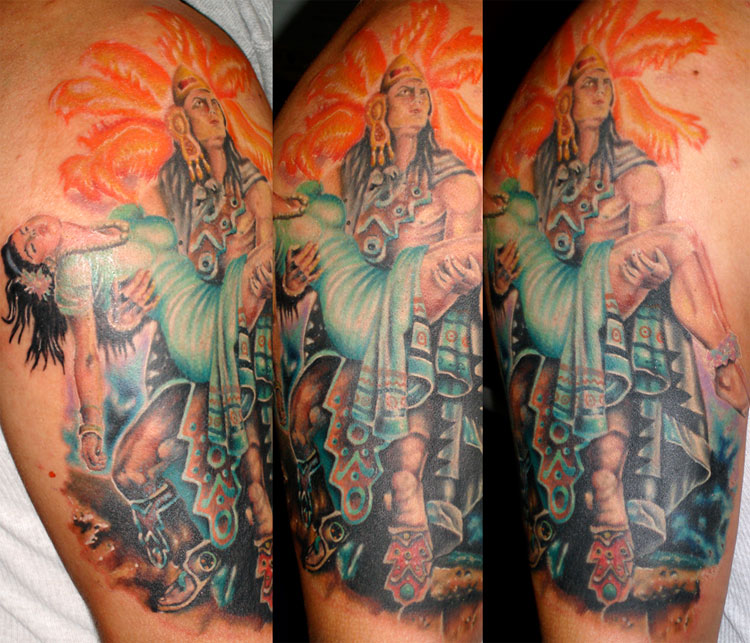 aztec tattoo with templeTikTok Search