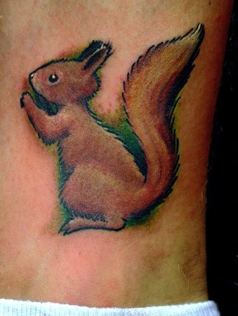 Added a happy little red squirrel for @fluffyykitten woodland critter  sleeve. • 📧 joelhtattoo@gmail.com WWW.JOELHTATTOO.COM • • ... | Instagram