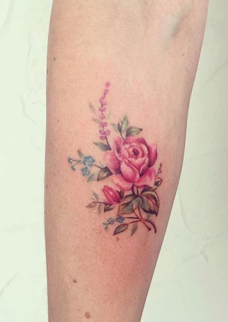 Premium Vector | Vintage rose flower engraving calligraphic victorian style  tattoo vector illustration
