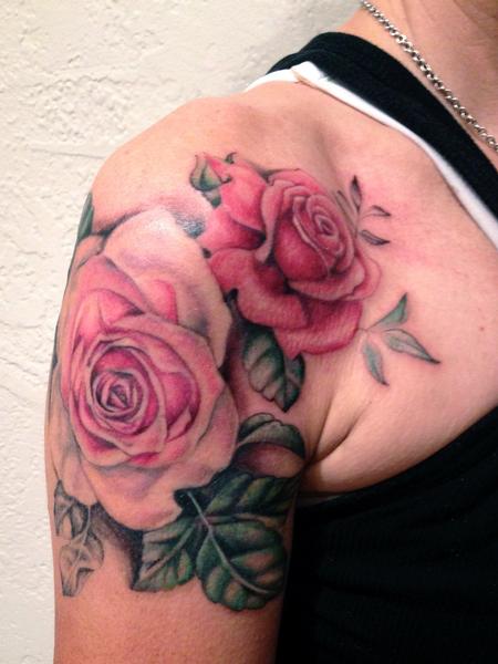 Vintage Rose - Pink - Tattoo