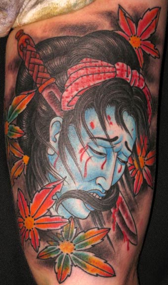 Severed Geisha Heads Rule by Larry Brogan  Tattoos