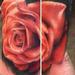 Tattoos - Red rose and clock tattoo - 75562