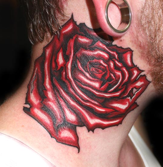 Rose Neck Tattoos  Best Tattoo Ideas Gallery