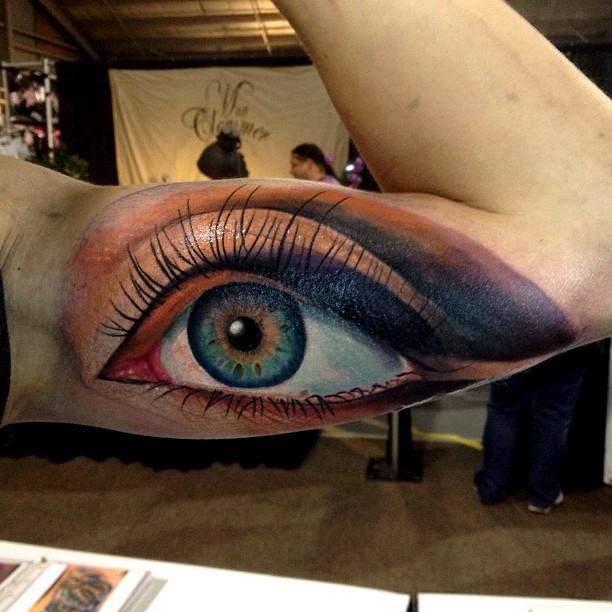 color realistic eye tattoo by Cesar Perez Tattoos: TattooNOW