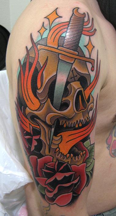 Skull Flames Tattoo Vector Images over 1500