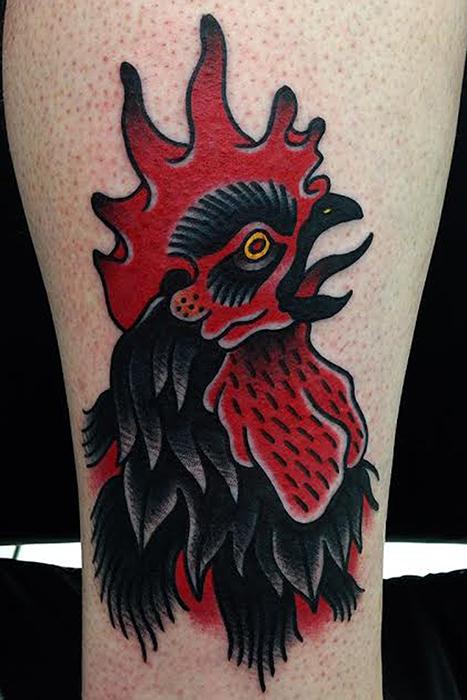 Rooster tattoo   EYECANDY TATTOO  new orleans tattooing  Randy  Muller  Michael Bogle  Chris Black  Jeremy Justice