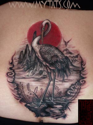 Japanese Crane tattoo | Tattoos, Body art tattoos, Crane tattoo