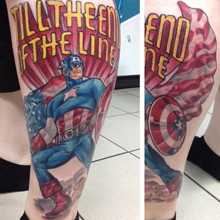 tattoos/ - Captain America with Script - 92079