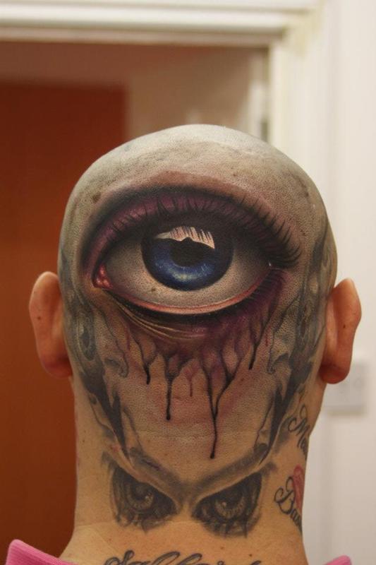 Creepy Portrait with Blood from Eyes  Mouth  Best Tattoo Ideas For Men   Women