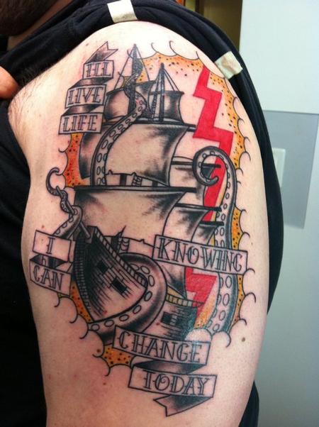 Traditional ship hand tattoo by Adam Rosenthal. | Traditional hand tattoo, Ship  tattoo, Hand tattoos