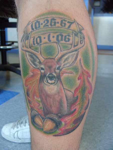 Liam Poteet  First deer tattoo  Memorial sleeve WIP  Facebook