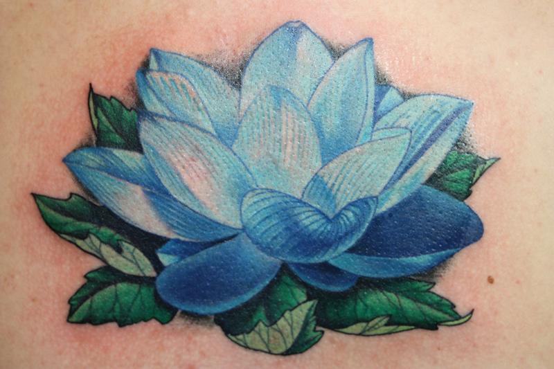 Blue Lotus Tattoo by Oleg Turyanskiy TattooNOW