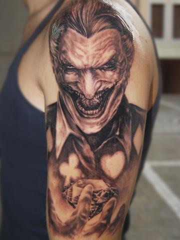 joker tattoo half sleeve