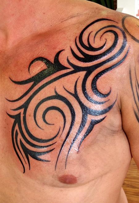 Black dragon on left men chest #dragontattoo #chest #tattoo #mentattoo  #dragon #blacktattoo #chesttattoo | Japanese tattoo, Tattoos, Dragon tattoo  designs