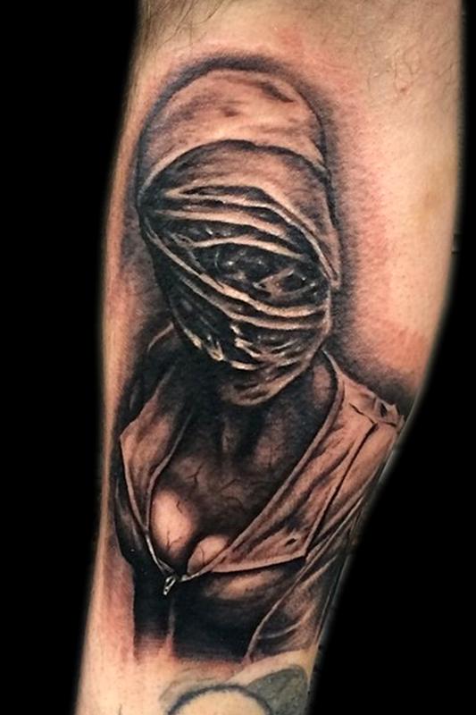 1 Gamer  Anime Tatts on Instagram Silent Hill nurse tattoo done by  necronomitron To submit your work use the tag gamerink And dont forget  to share our page too tattoo