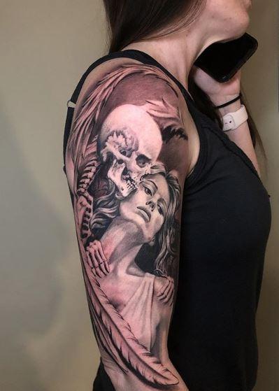 skeleton angel tattoo