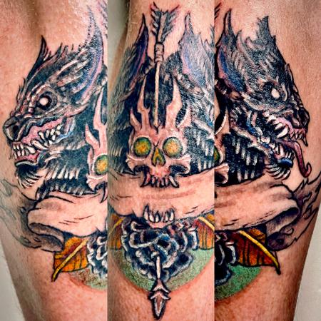 tattoos/ - wolves and skull - 145483