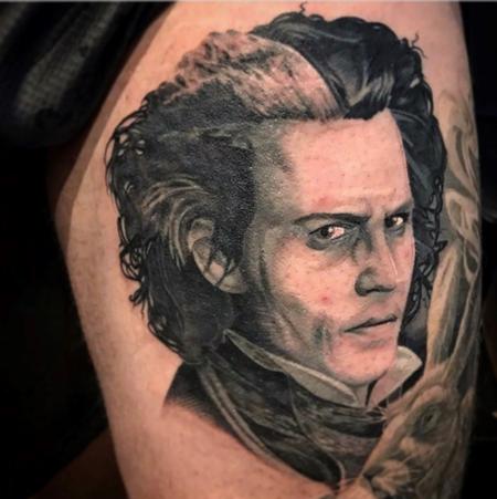 Rick Mcgrath Sweeney Todd Portrait by Rick Mcgrath: TattooNOW