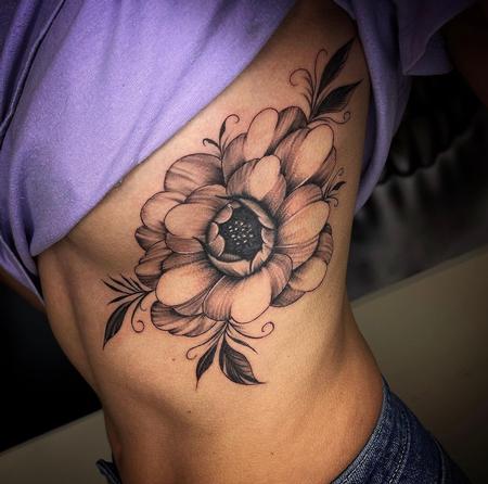 tattoos/ - Peony cover up - 145330