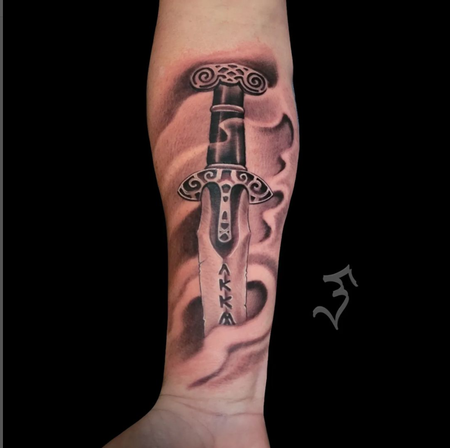 Joe Nye Tattoos - #swordtattoo #blackandgrey #tattoo #baddonkeytattooco  #lakeoftheozarks | Facebook