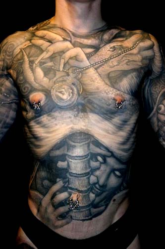 burly-lark18: amazing chest tattoo desing