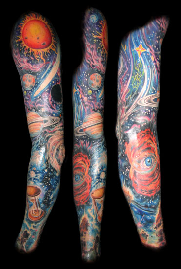 space sleeve tattoo by Dee Dee: TattooNOW