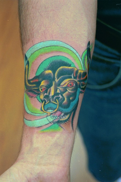 taurus tattoos for guys on forearms