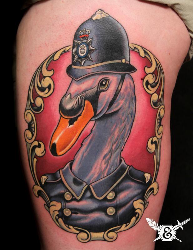 swan tattoo art