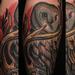 Tattoos - Barn Owl and Antler  - 70078