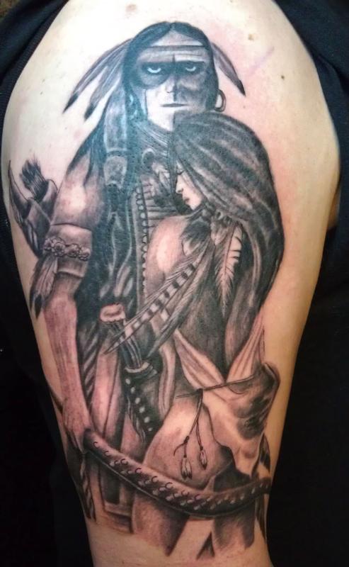 american indian warrior tattoos