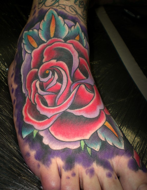 traditional rose tattoo art