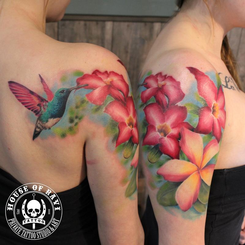 Hummingbird Flower Tattoo  Best Tattoo Ideas Gallery