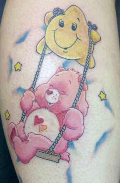 Punisher Care Bear tattoo