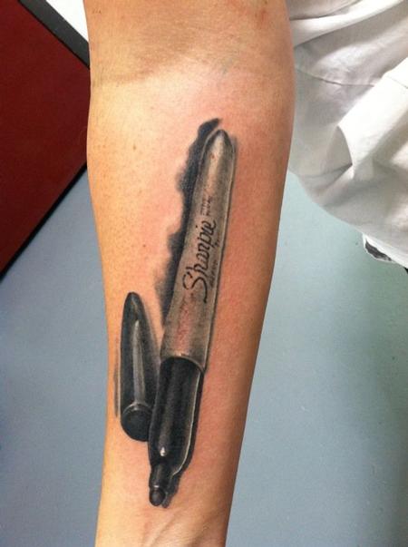 Black and Grey Sharpie Marker Tattoo by Nathan Evans: TattooNOW