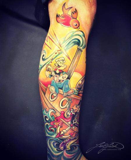 Pin by Saul Netto on tatuagems | Popeye tattoo, Hand tattoos for guys, Cool  small tattoos