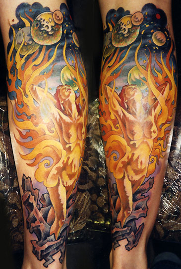 fire angel tattoo