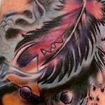 Tattoos - Abstract Watercolour Feather - 108936