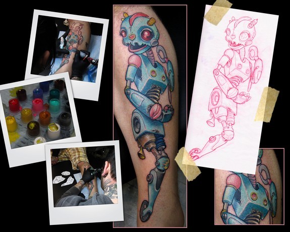 Elvis The Robot Tattoo - Best Tattoo Ideas Gallery