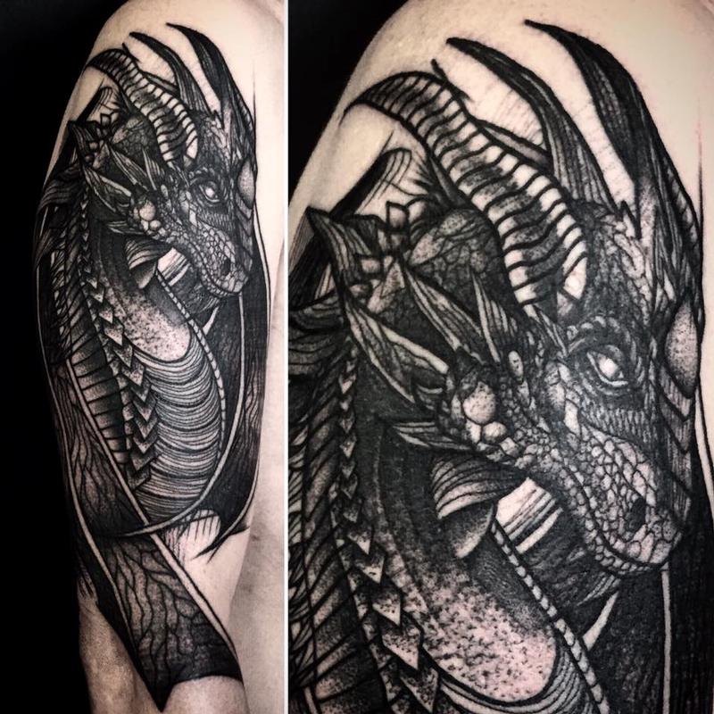 gothic dragon tattoos