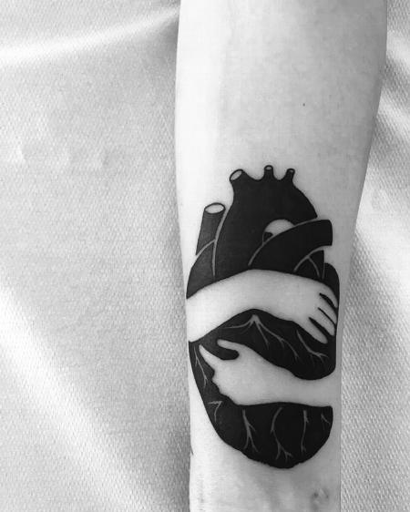 Tattoo uploaded by Tattoodo • Self love tattoo by lexietattoo #lexietattoo  #selflove #love #selfcare #lady #hug #clouds #portrait #beautiful • Tattoodo