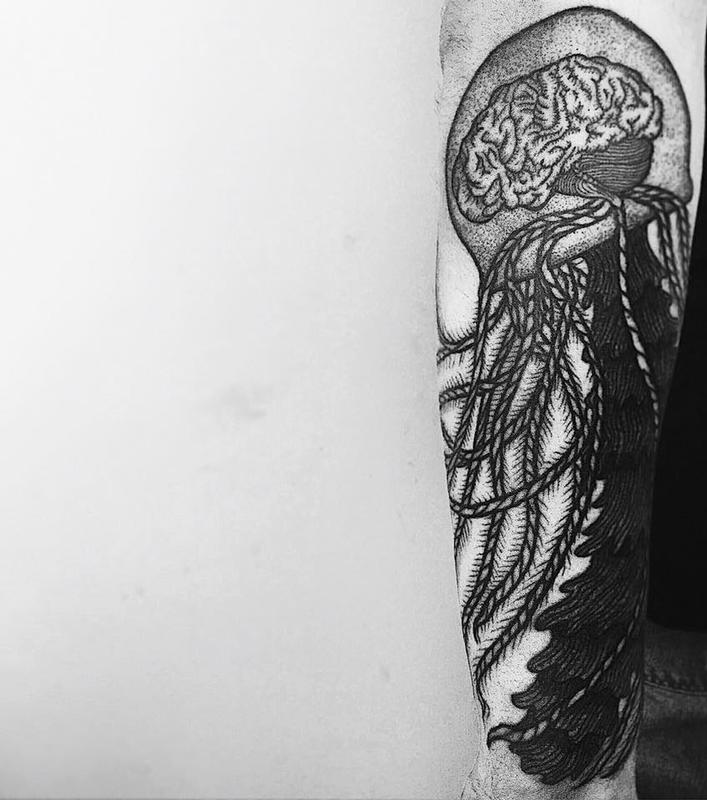 brain jellyfish by abes rip tattoonow