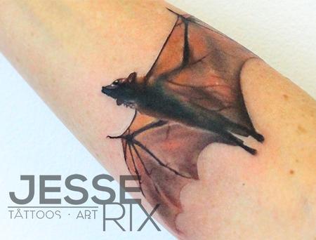 Flying Bat Tattoo Design - Tattoos Designs
