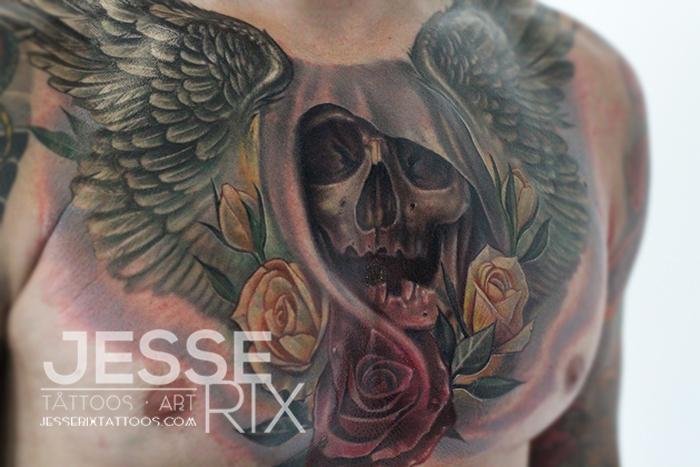 Chest Tattoo Transparent Png  Grim Reaper Head Tattoo PNG Image   Transparent PNG Free Download on SeekPNG