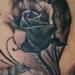 Tattoos - Black and Grey Rose Tattoo - 62586