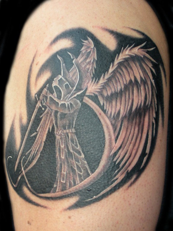 fallen angel lucifer tattoo